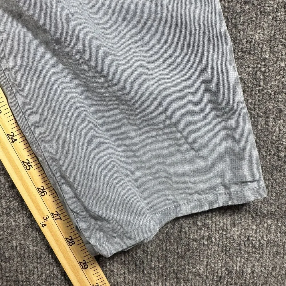 WHITESAND Italy Men’s Linen Lyocell Blend Chino Pants Light Blue Gray Size 48 32